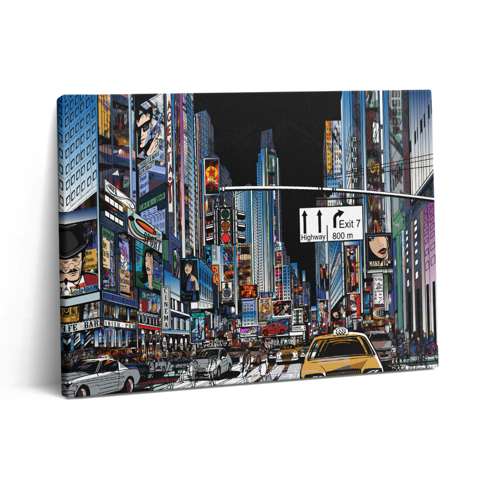 Obraz na plátně 80x60 cm New York v noci