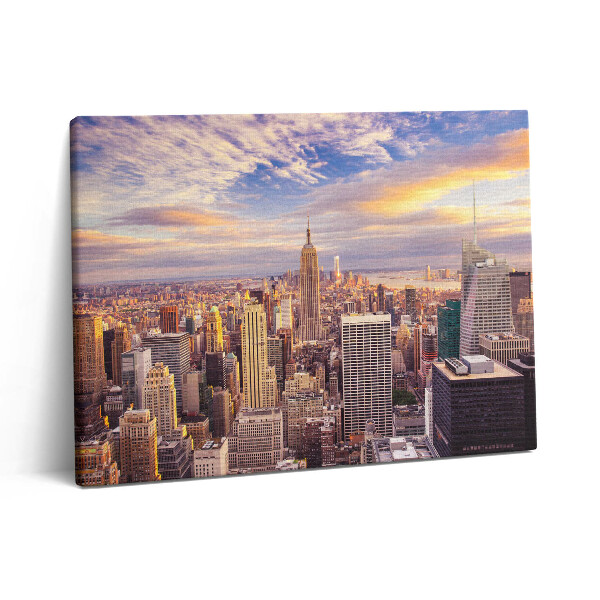 Obraz z fotografie na plátně 80x60 cm Západ slunce v New Yorku
