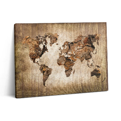 Obraz z fotografie na plátně 80x60 cm Historická mapa světa
