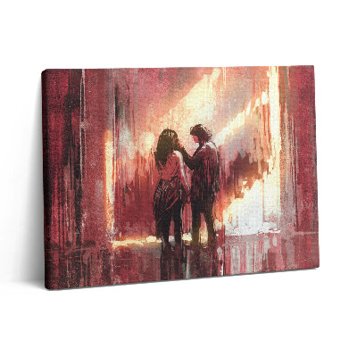 Obraz z fotografie na plátně 80x60 cm Mladý zamilovaný pár