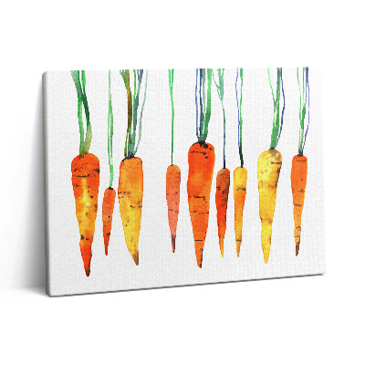 Obraz na plátně 80x60 cm Akvarelová ilustrace mrkve