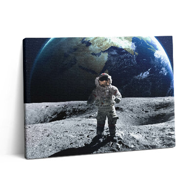 Obraz canvas 80x60 cm Astronaut na Měsíci
