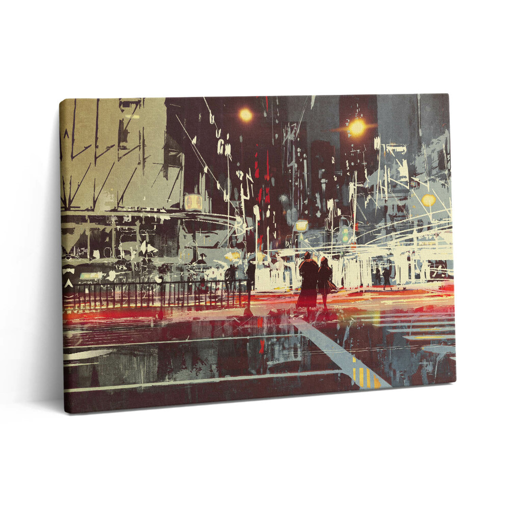 Obraz canvas 80x60 cm Noční scéna města