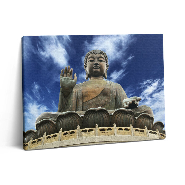 Obraz z fotografie na plátně 80x60 cm Buddha Tian Tan v Hongkongu