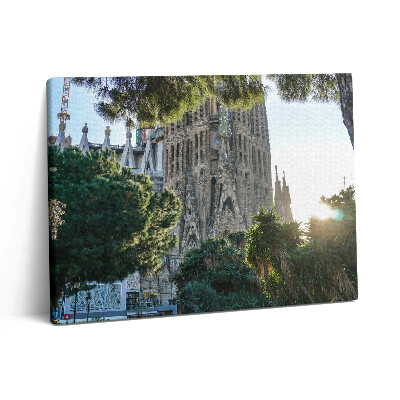 Obraz canvas 80x60 cm Park Sagrada Familia v Barceloně