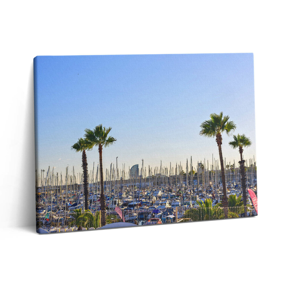 Obraz canvas 80x60 cm Olympijský přístav v Barceloně Katalánsko