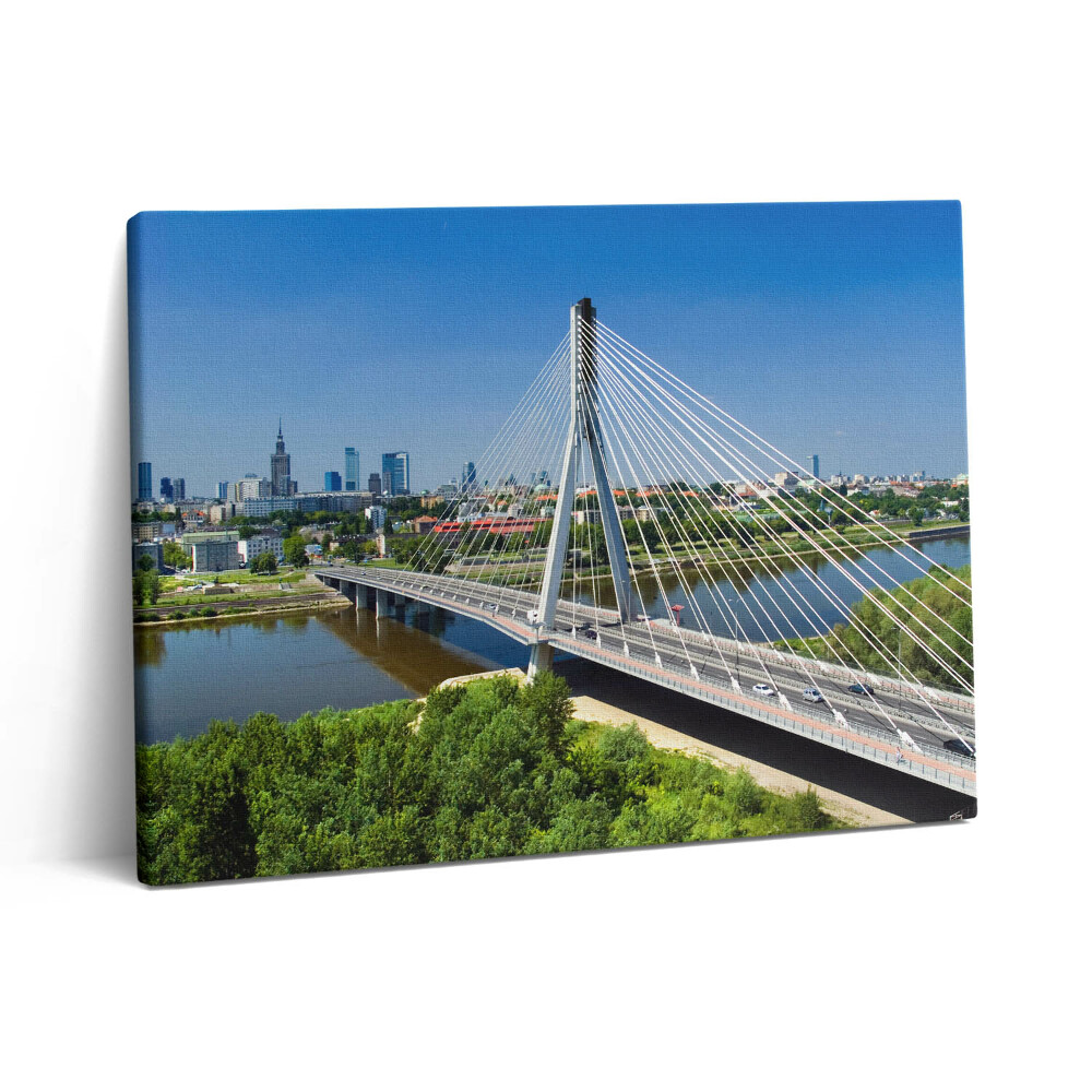 Obraz canvas 80x60 cm Varšavský most na Visle