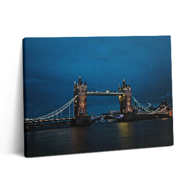 Obraz na plátně 80x60 cm Tower Bridge v Londýně v noci