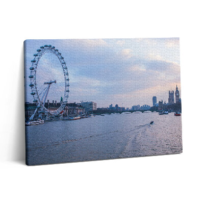 Obraz canvas 80x60 cm Panorama města London Eye