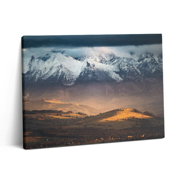 Obraz z fotografie na plátně 80x60 cm Tatry v zimním panoramatu