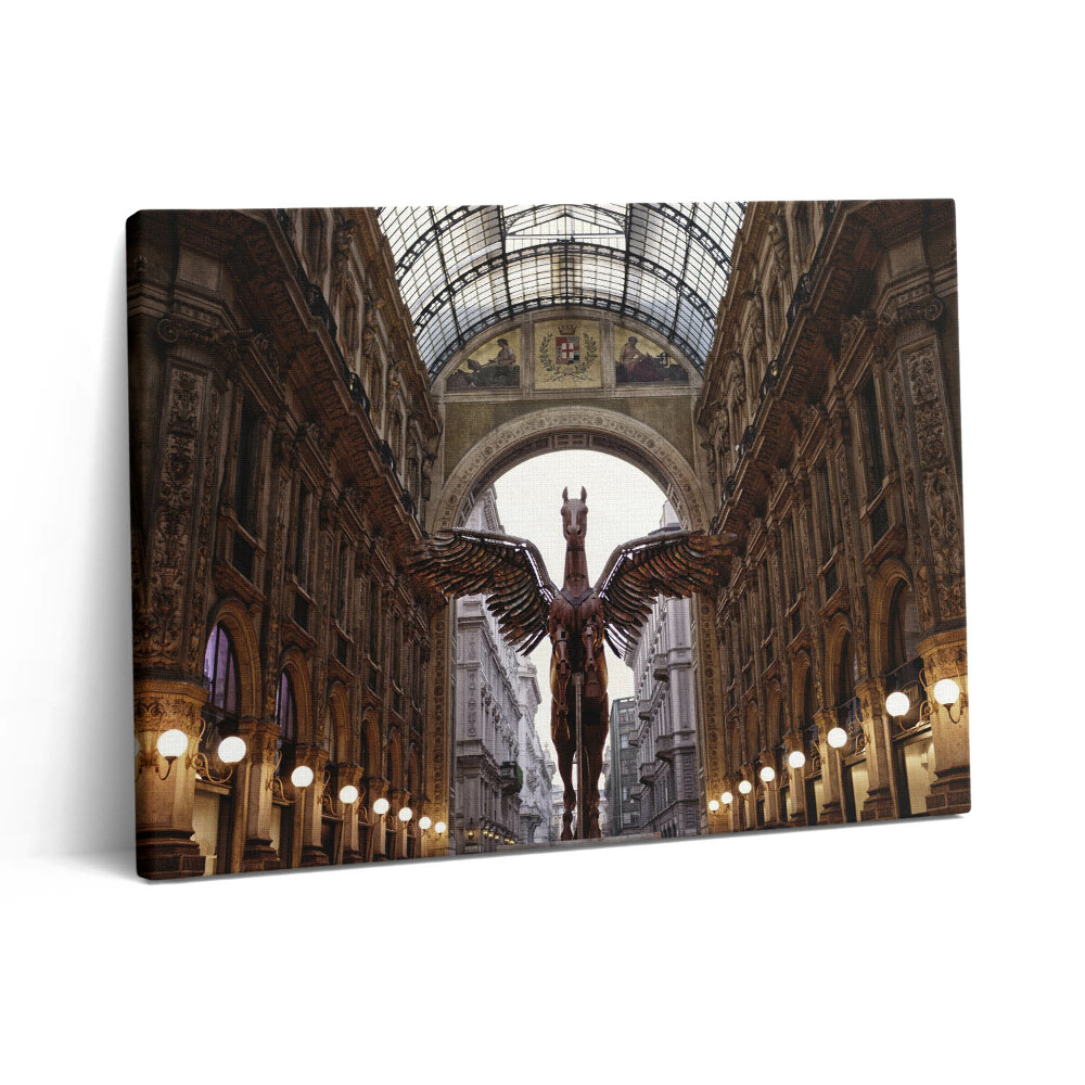 Obraz na plátně 80x60 cm Pomník koně v Miláně