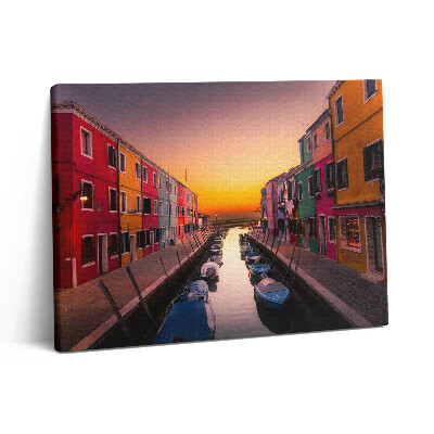 Obraz canvas 80x60 cm Lodě a voda v Itálii