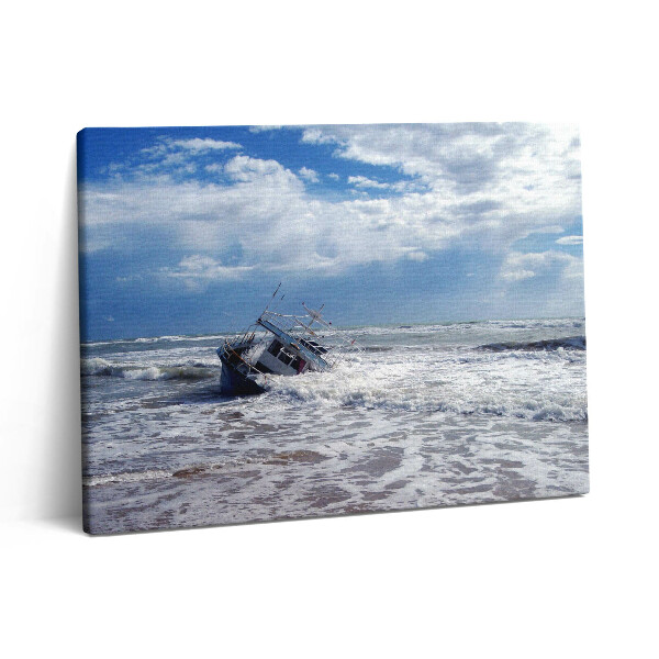 Obraz na plátně 80x60 cm Potopená loď na Sicílii