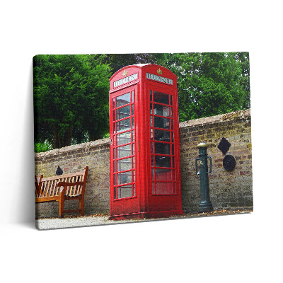 Obraz na plátně 80x60 cm Červená telefonní budka