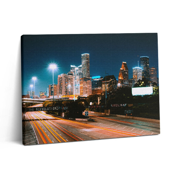Obraz canvas 80x60 cm Město Houston v noci