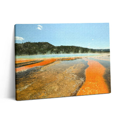 Obraz na plátně 80x60 cm Jezero s horami