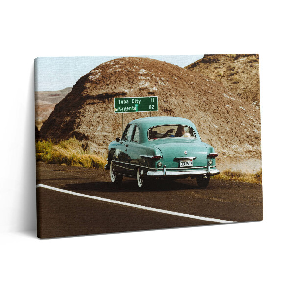 Obraz na plátně 80x60 cm Tyrkysový Volkswagen Brouk