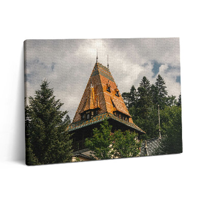 Obraz z fotografie na plátně 80x60 cm Palác Pelisor v Rumunsku