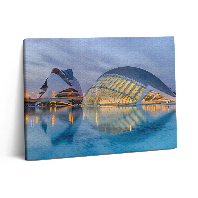 Obraz canvas 80x60 cm Město při západu slunce