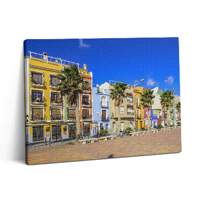 Obraz z fotografie na plátně 80x60 cm Město na pobřeží Costa Blanca