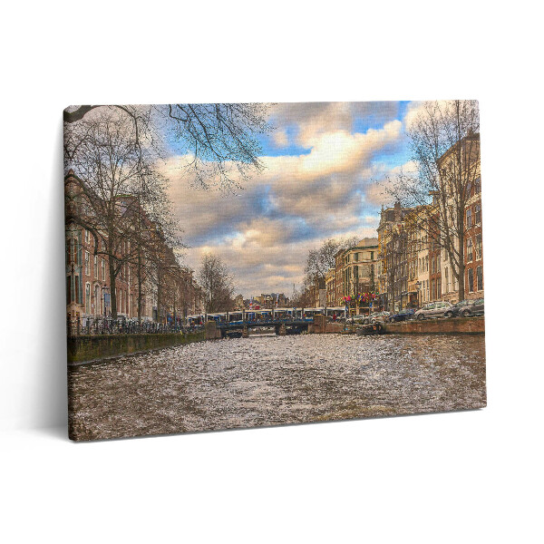 Obraz na plátně 80x60 cm Rotterdamský kanál