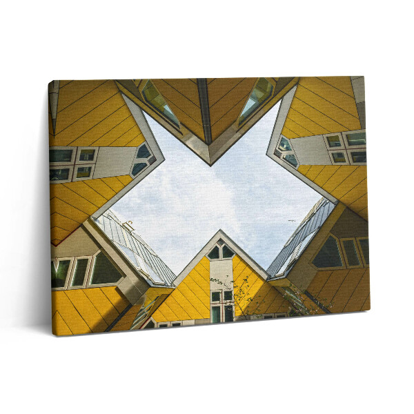 Obraz z fotografie na plátně 80x60 cm Domy v Rotterdamu