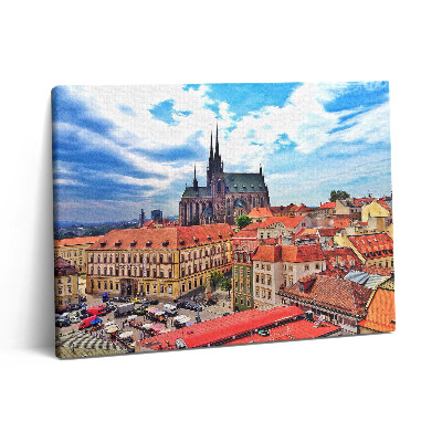 Obraz canvas 80x60 cm Pohled na Brno
