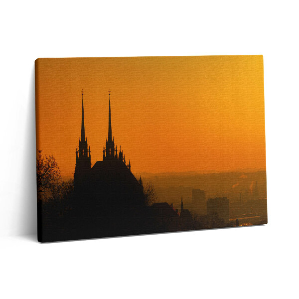 Obraz z fotografie na plátně 80x60 cm Pohled na brněnskou katedrálu