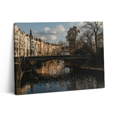 Obraz z fotografie na plátně 80x60 cm Panorama Prahy