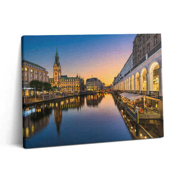 Obraz z fotografie na plátně 80x60 cm Hamburská radnice Německo