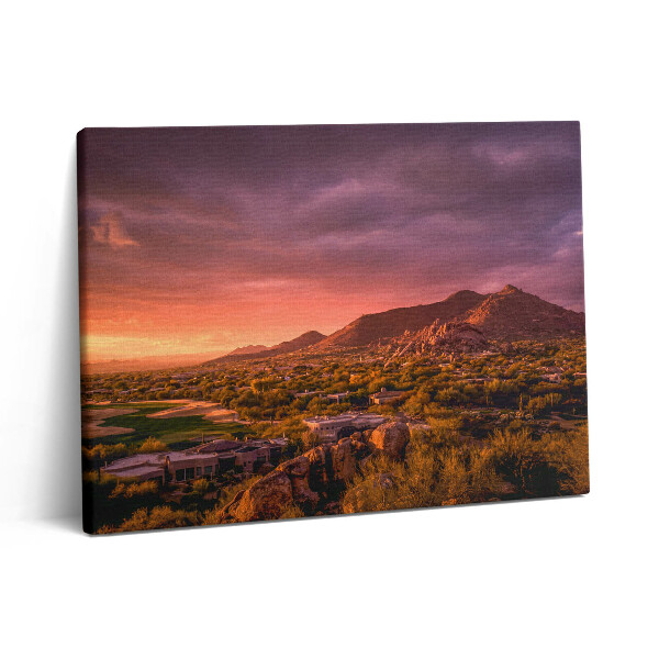 Obraz canvas 80x60 cm Západ slunce nad severním Scottsdalem