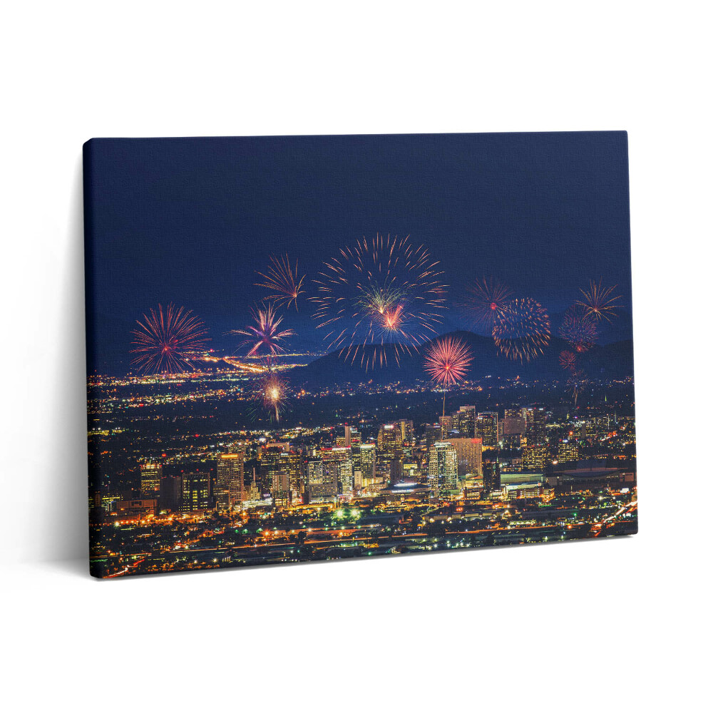 Obraz na plátně 80x60 cm Město Phoenix v noci