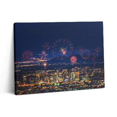 Obraz na plátně 80x60 cm Město Phoenix v noci