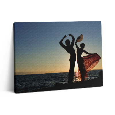 Obraz canvas 80x60 cm Španělský tanec na pláži