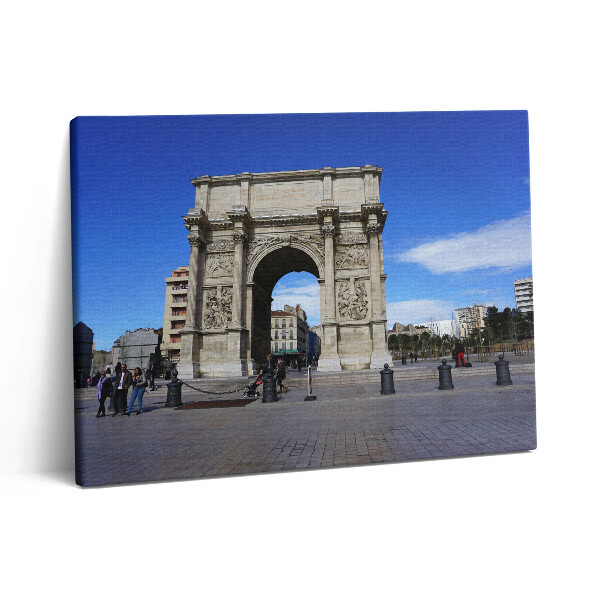 Obraz z fotografie na plátně 80x60 cm Vítězný oblouk v Marseille, Francie