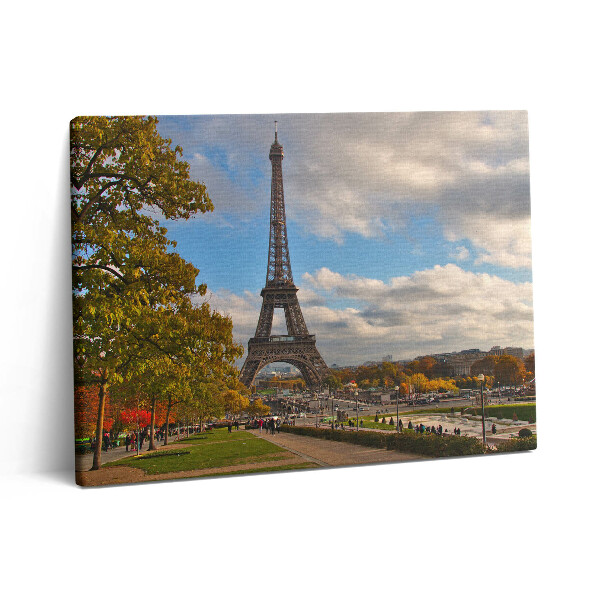 Obraz na plátně 80x60 cm Podzim ve Francii Eiffelova věž