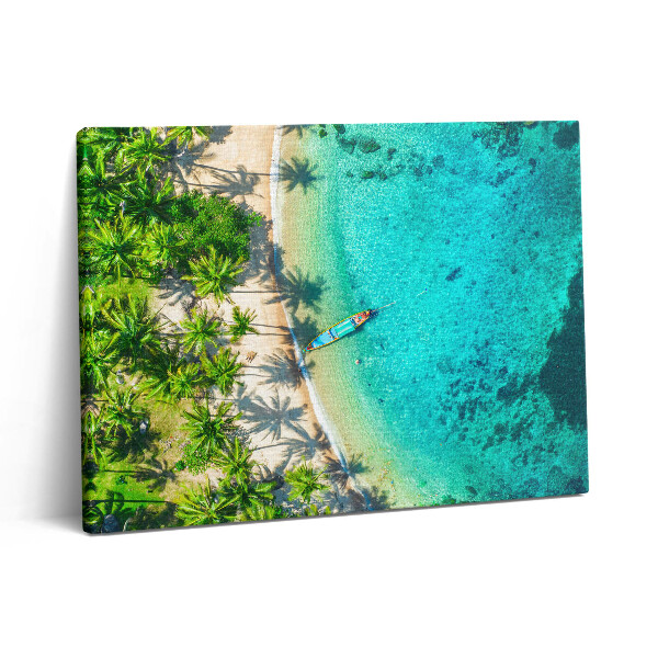 Obraz canvas 80x60 cm Tropická pláž na ostrově Koh Tao