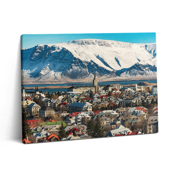 Obraz canvas 80x60 cm Pohled na Reykjavík Island