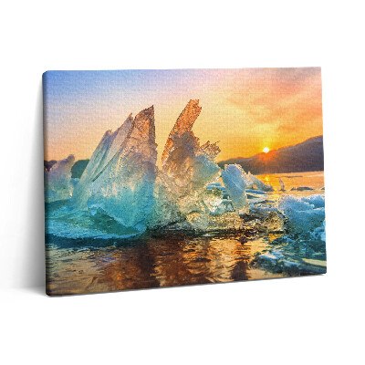 Obraz canvas 80x60 cm Kus ledu při východu slunce