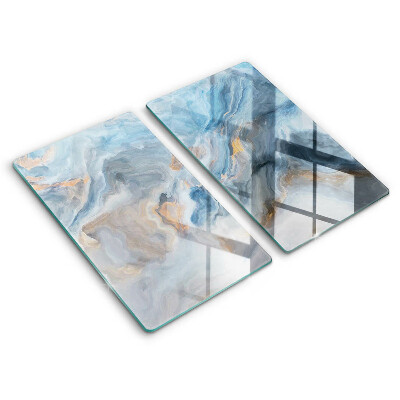 Ochranná deska za plynový sporák 2 sztuki Mramorová textura