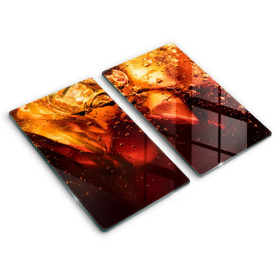 Skleněná deska za sporák 2 sztuki Kolový nápoj s ledem