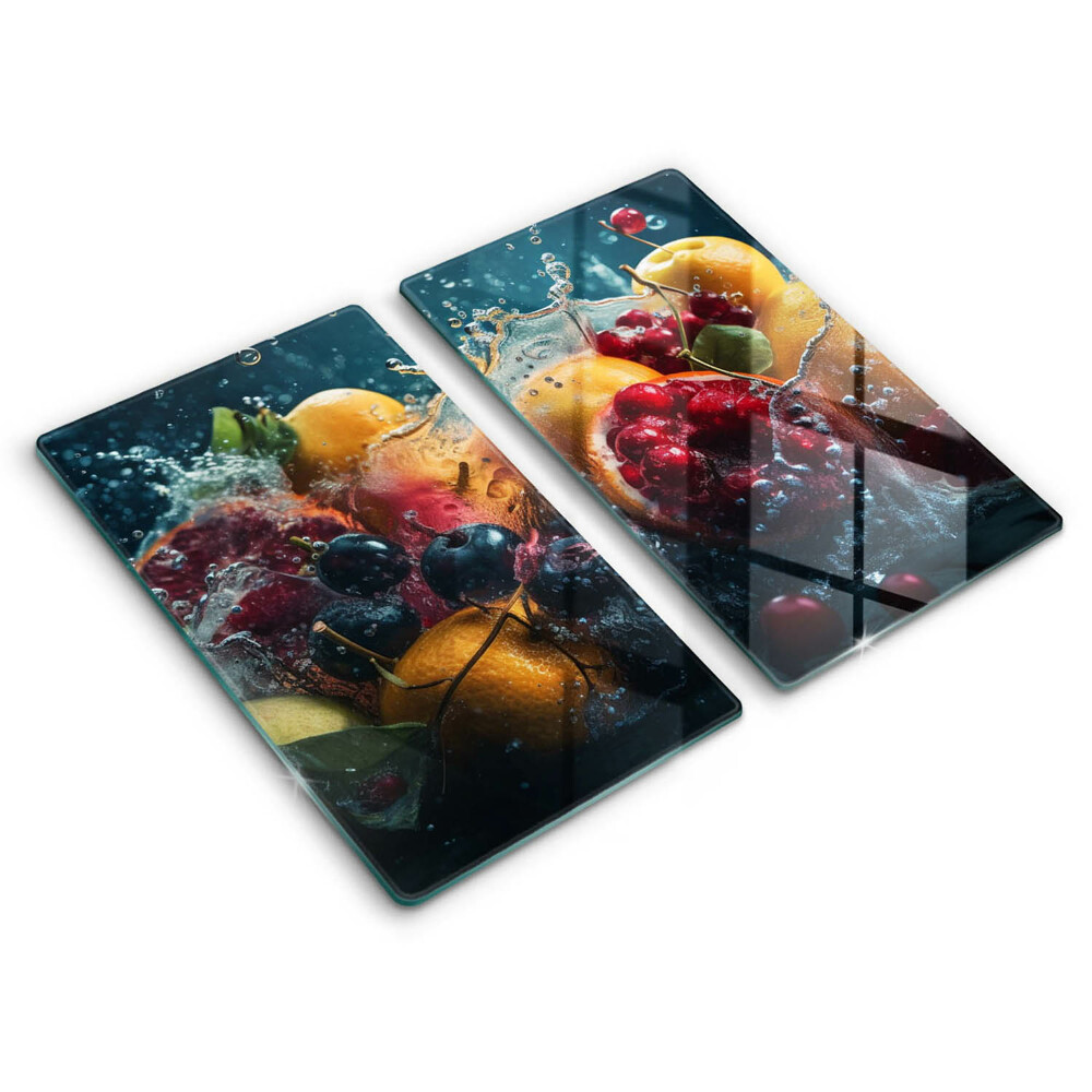 Ochranná deska za plynový sporák 2 sztuki Ovoce ve vodě