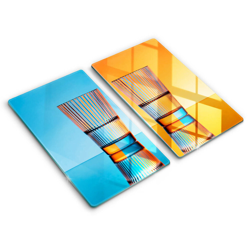 Skleněná deska za sporák 2 sztuki Dvě sklenice vody