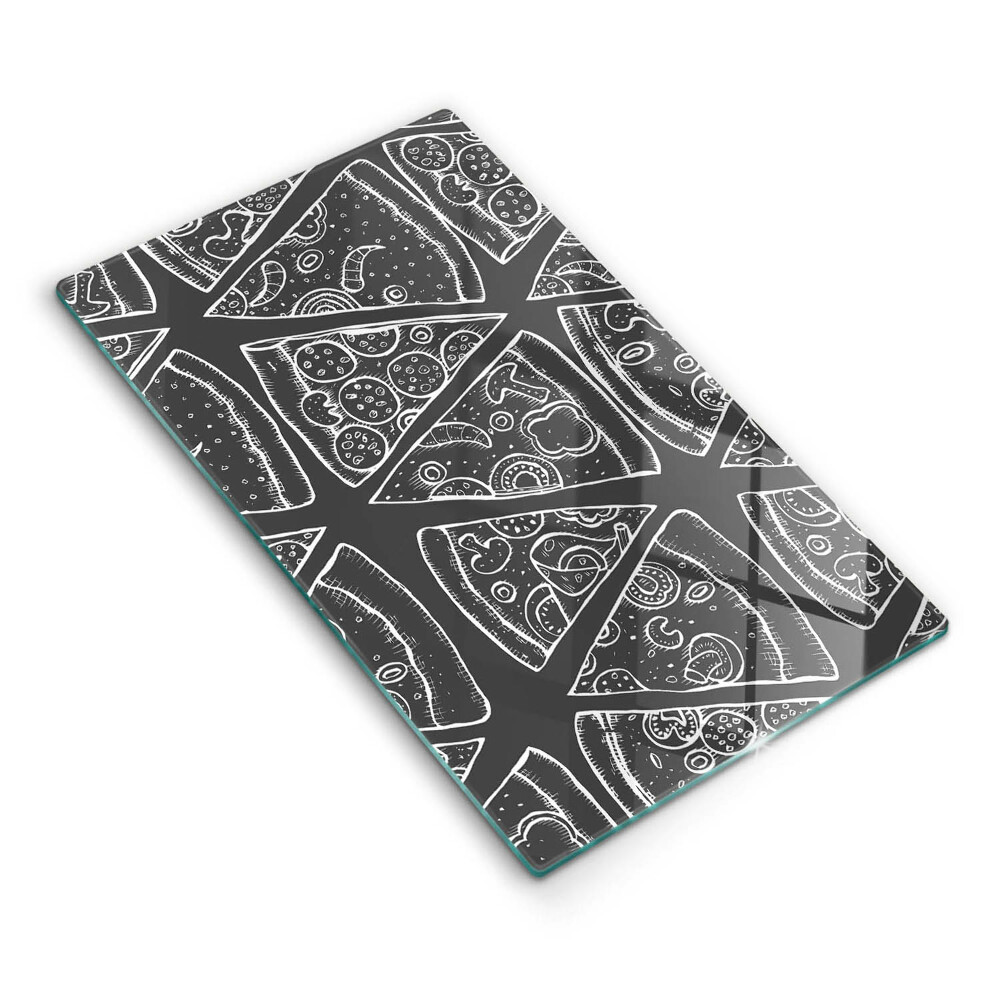 Skleněná deska za sporák Ilustrace pizzy