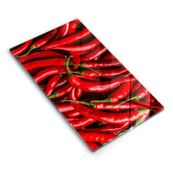 Skleněná deska za sporák Pálivé chilli papričky