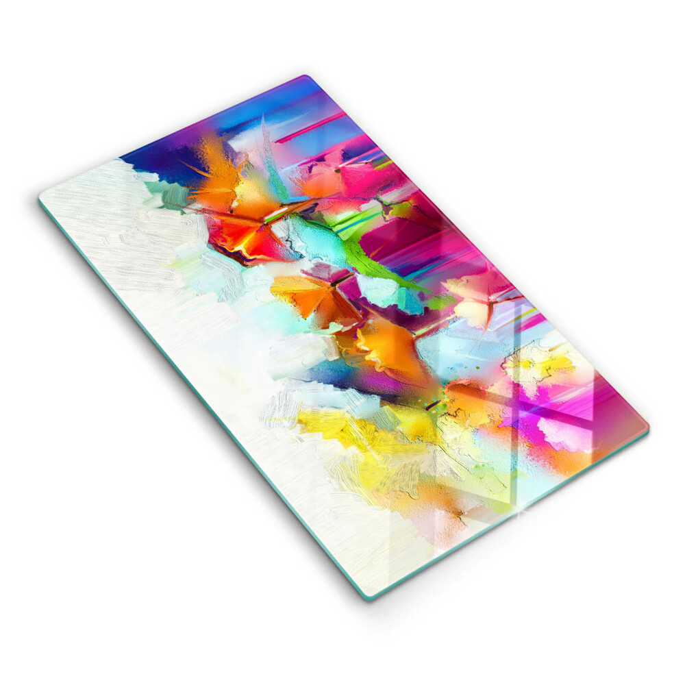 Sklo za varnou desku Malované květiny