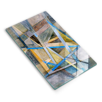 Ochranná deska za plynový sporák Malované linie Abstrakce