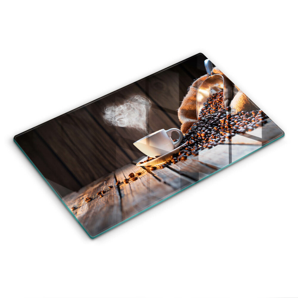 Deska za sporák Šálek kávy a srdce