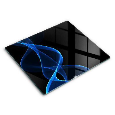 Ochranná deska za sporák 60x52 cm Modré kouřové čáry