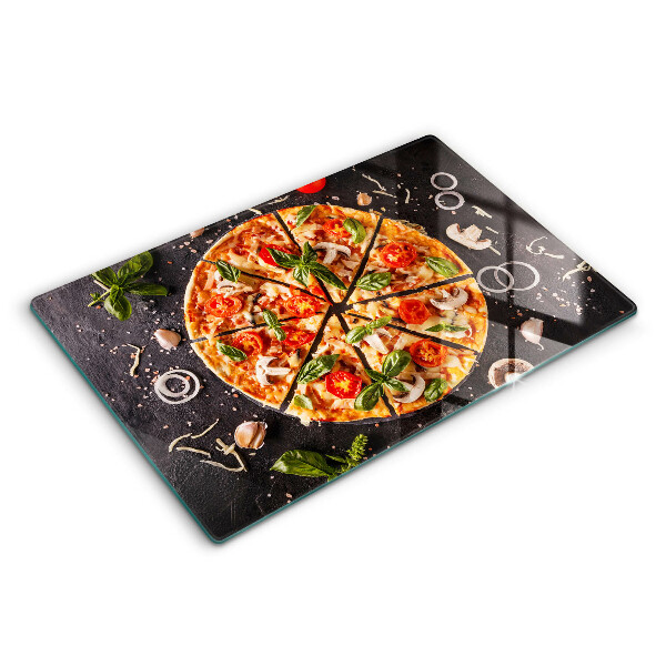 Kryt na sporák 80x52 cm Houbová pizza